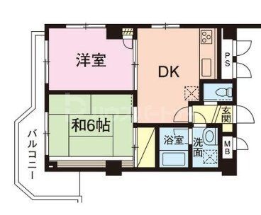 マンションベルベルの間取り