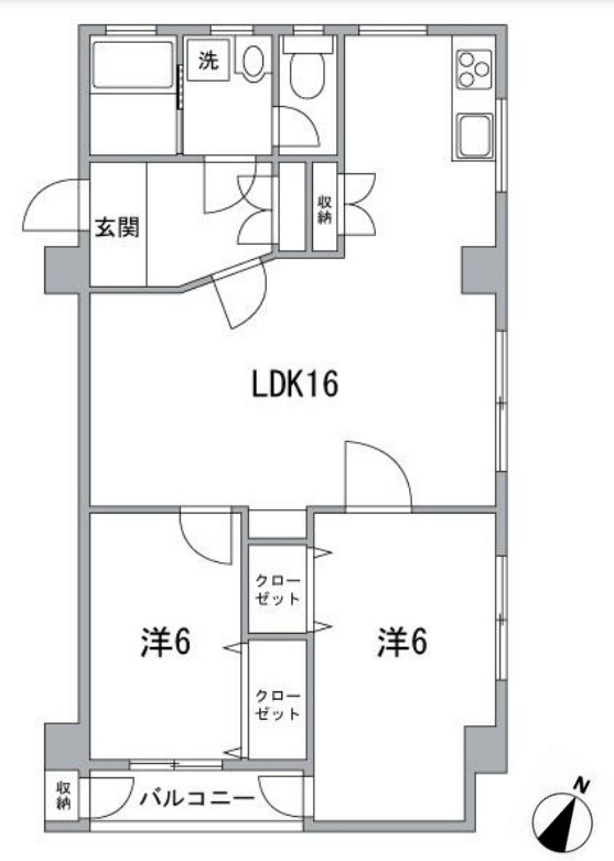 須磨マンションの間取り