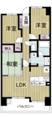 大阪市都島区毛馬町のマンションの間取り