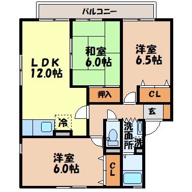 ロイヤルガーデン仲沖 I棟の間取り