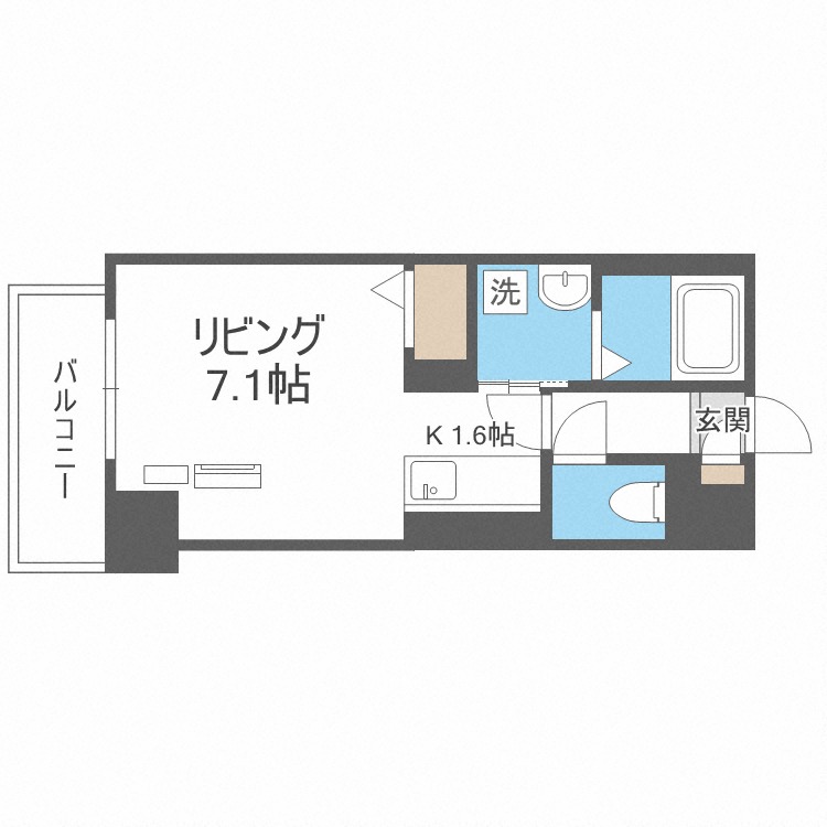 グランカーサ南６条の間取り