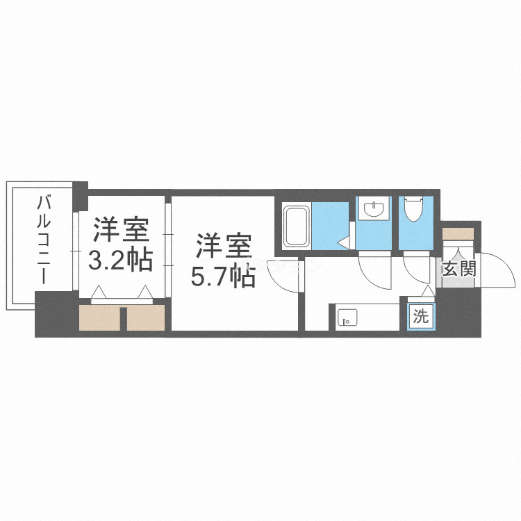 S-RESIDENCE日本橋Qualieの間取り