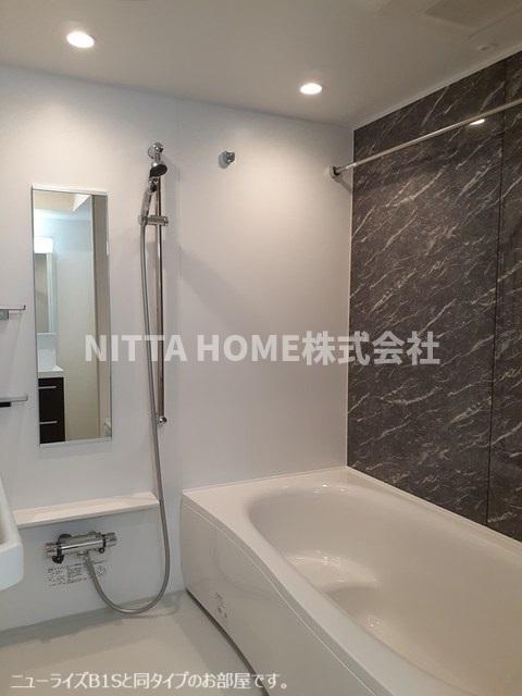 バス・シャワールーム　【完成イメージ図】浴室１坪以上のバスルーム付きです◎