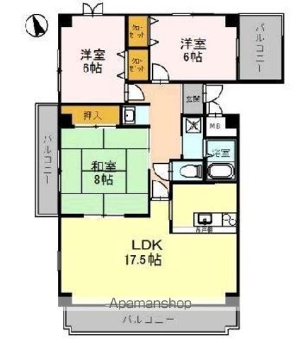 コーポ堂の前の間取り写真