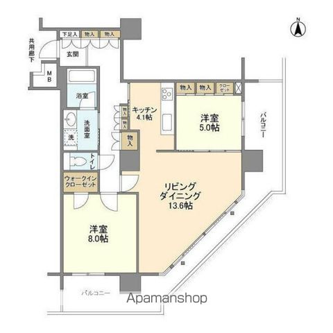 豊洲シエルタワーの間取り写真