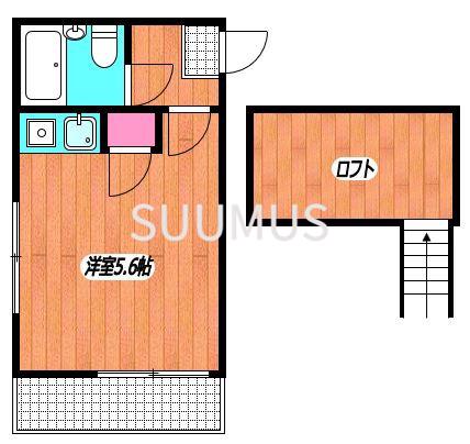 京王線 代田橋駅 徒歩8分 2階建 築39年の間取り写真