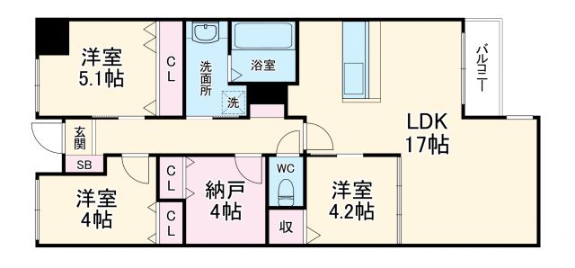 GRANDSTEADY桜の町の間取り写真