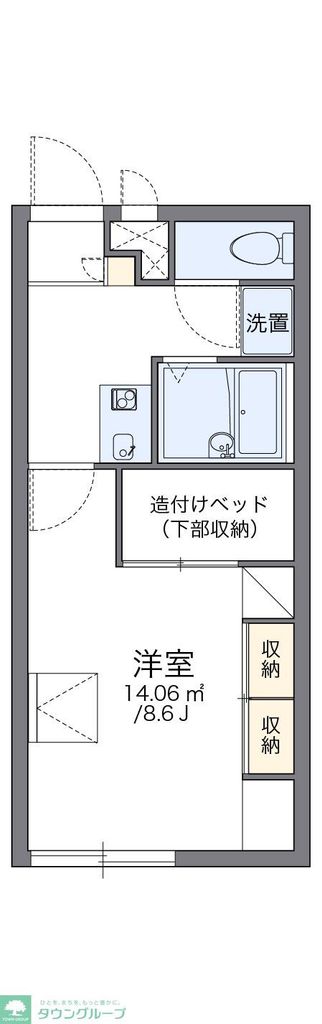 レオパレスパミドールの間取り写真