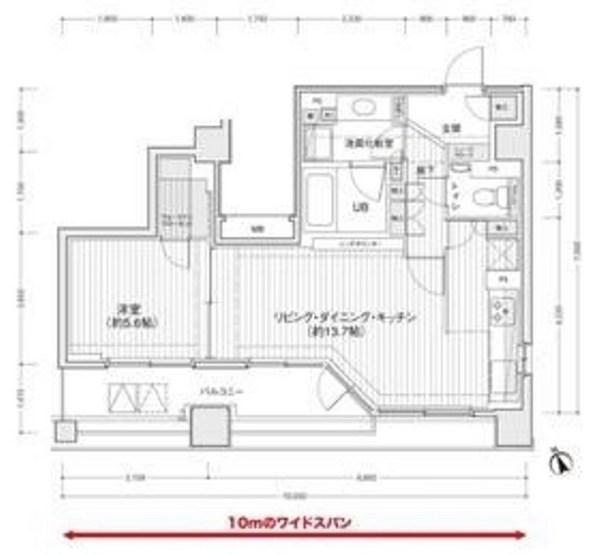 東京メトロ有楽町線 新富町駅 徒歩5分 12階建 築22年の間取り写真