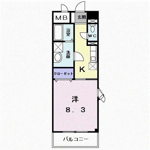 グランディール太田Ｂの間取り