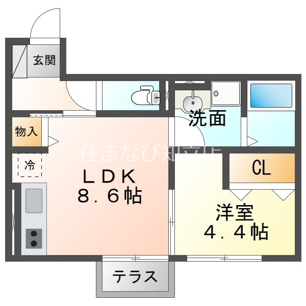 スカイコートB棟の間取り