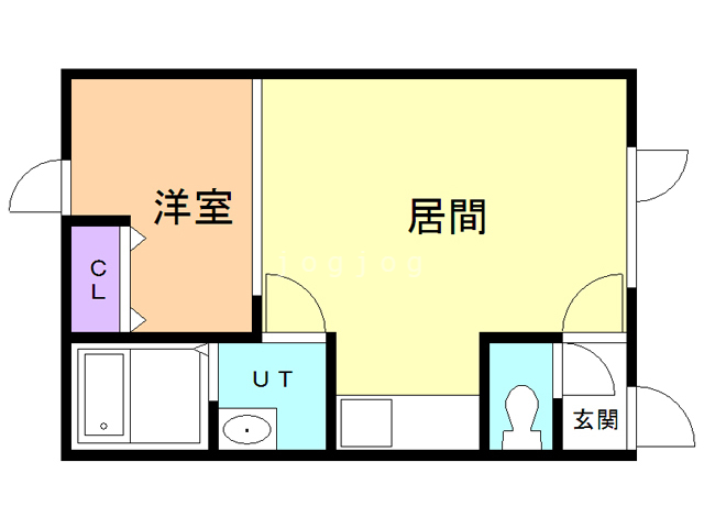 釧路市星が浦大通のアパートの間取り