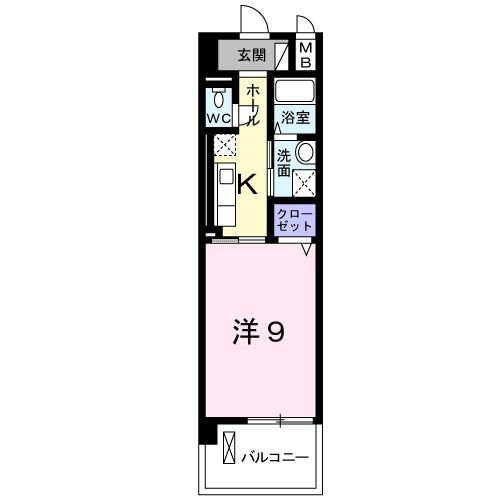 金沢市駅西新町のマンションの間取り