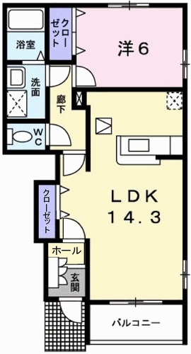 赤穂郡上郡町駅前のアパートの間取り