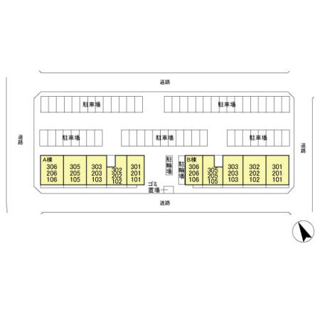 【アルカディアBの駐車場】