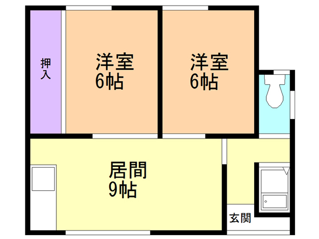 新町アパート高砂４丁目の間取り