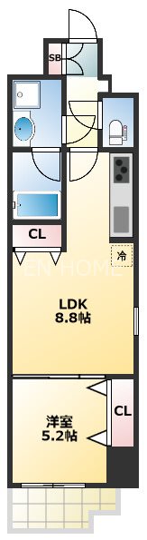 スプランディッド堀江の間取り