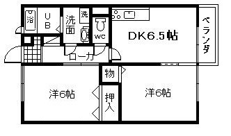 岸和田市小松里町のアパートの間取り