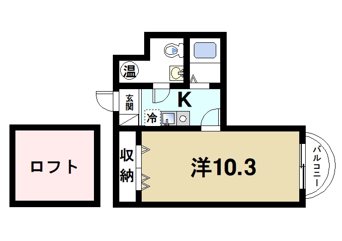 奈良市帝塚山のマンションの間取り