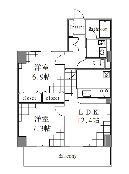 江東区大島のマンションの間取り