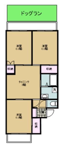 さいたま市見沼区大字南中丸のマンションの間取り