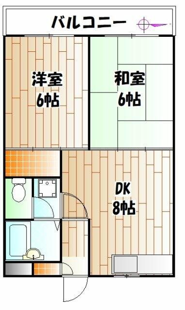 川崎市中原区木月のマンションの間取り