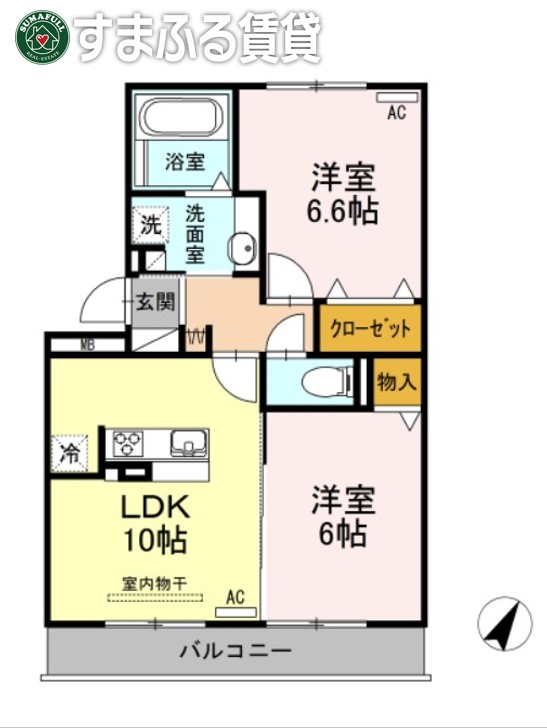 D-room上地　A棟の間取り