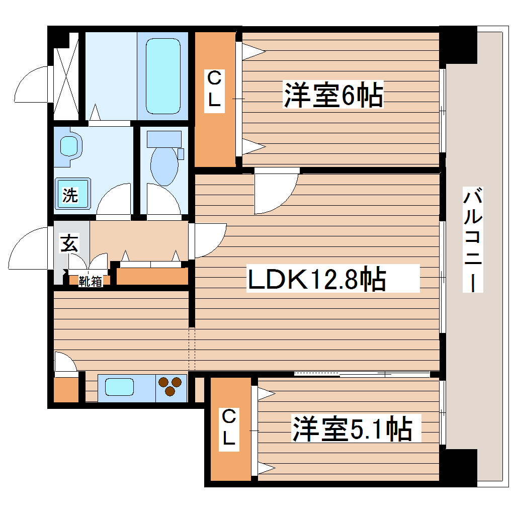 グランジュールマンション高砂駅前の間取り