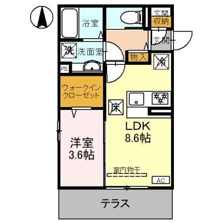 前橋市南町のアパートの間取り