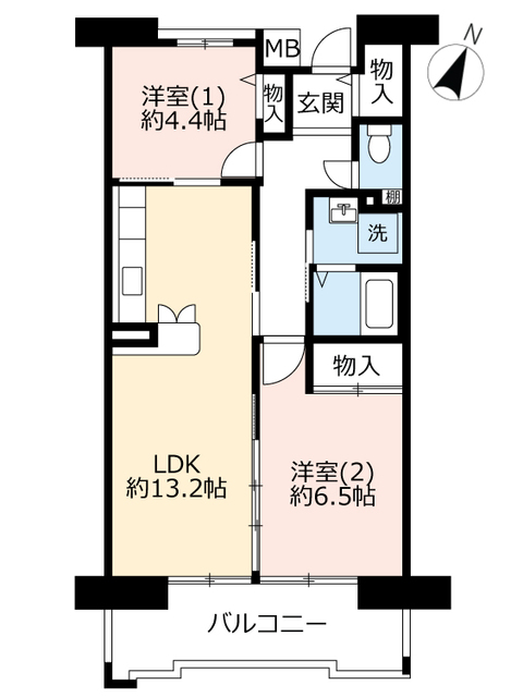 ＵＲアルビス旭ヶ丘の間取り