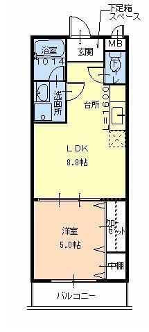 フジパレスタカシロ2番館　2Fの間取り