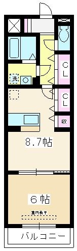 和光市丸山台のアパートの間取り