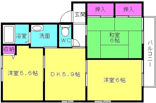 コンフォート若宮の間取り