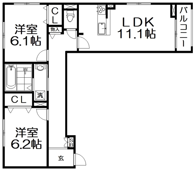 ルピナスHoshidaの間取り