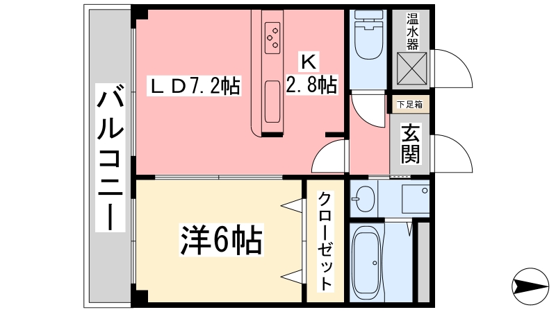 パークハイツ道後の間取り