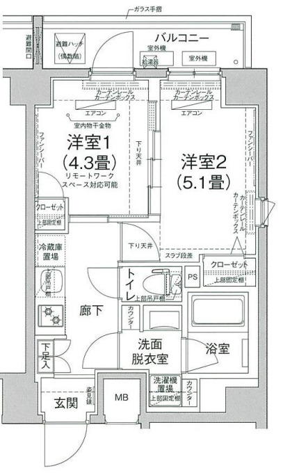 ルフレプレミアム町屋の間取り