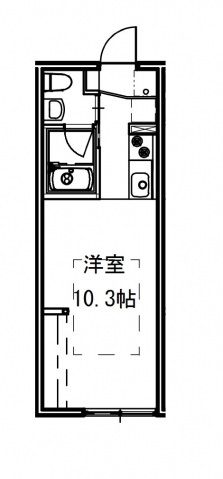 広島市西区草津東のアパートの間取り