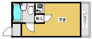 加古川市加古川町本町のアパートの間取り