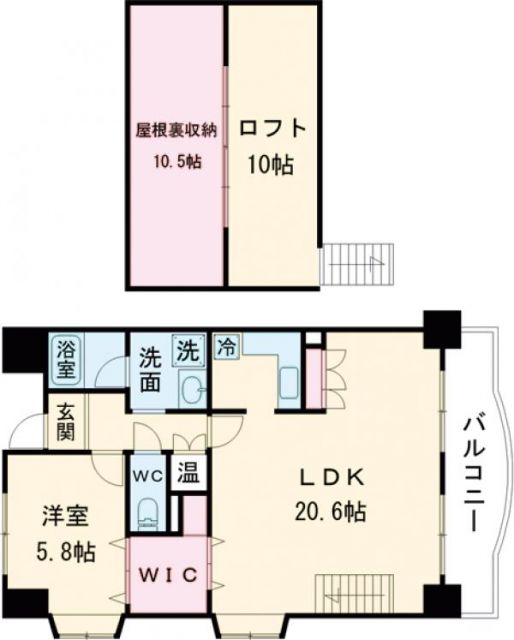 茨木市真砂のマンションの間取り