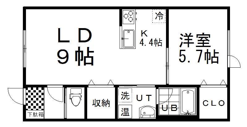 ソレイユ弥生Iの間取り