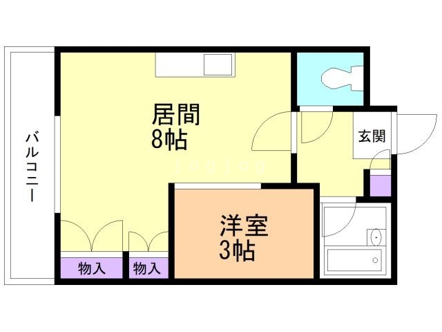 札幌市北区北三十七条西のマンションの間取り