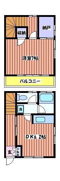 ヴィンテージテラスハウス東中神の間取り