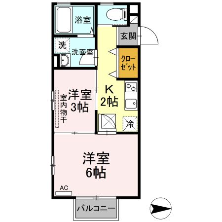 フラットインあおばの間取り