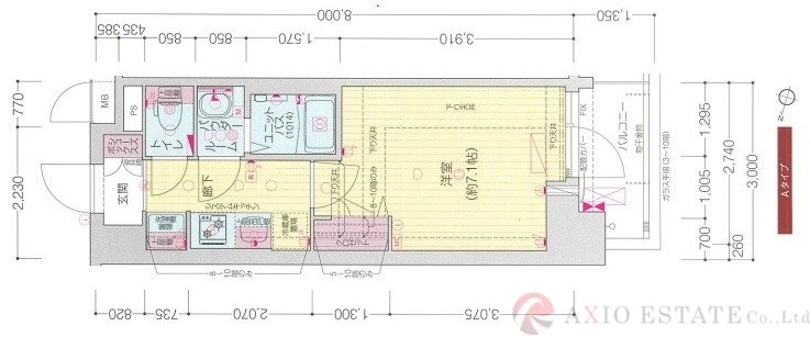 プレサンスOSAKA西中島リエゾンの間取り