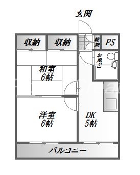 徳島市佐古四番町のマンションの間取り