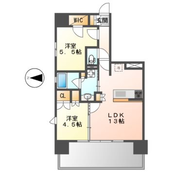 名古屋市中区上前津のマンションの間取り