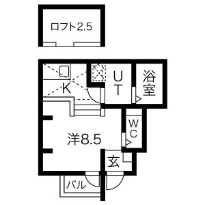 大阪市平野区長吉出戸のアパートの間取り