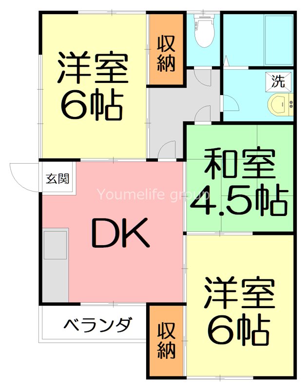 厚木市下川入のアパートの間取り