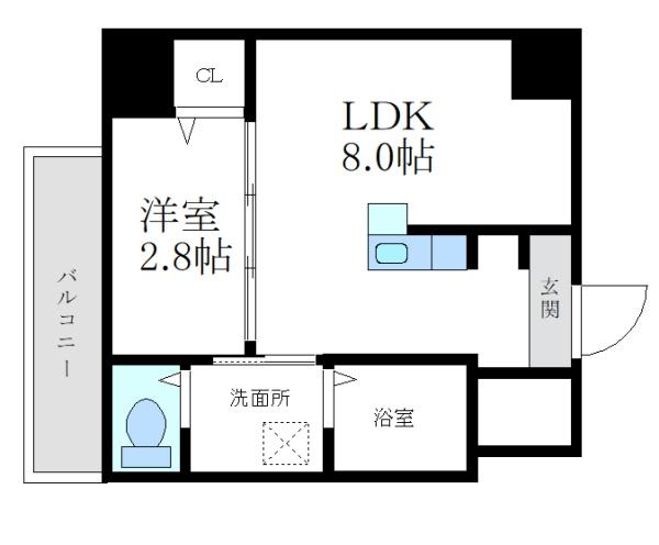 尼崎市杭瀬北新町のマンションの間取り