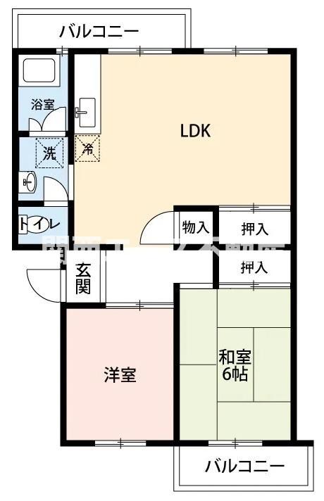 泉南郡熊取町美熊台のマンションの間取り